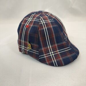 Boston Scally The Brave Blue Red Plaid Cap Small w/The Bourbon Cap Pin SOLD OUT
